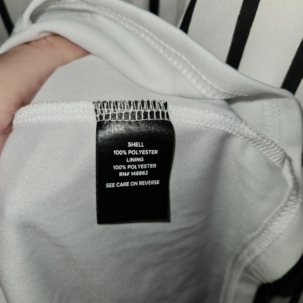NWT Torrid Black & White Stripe Georgette Midi Shirt Dress (2X) - Picture 11 of 12